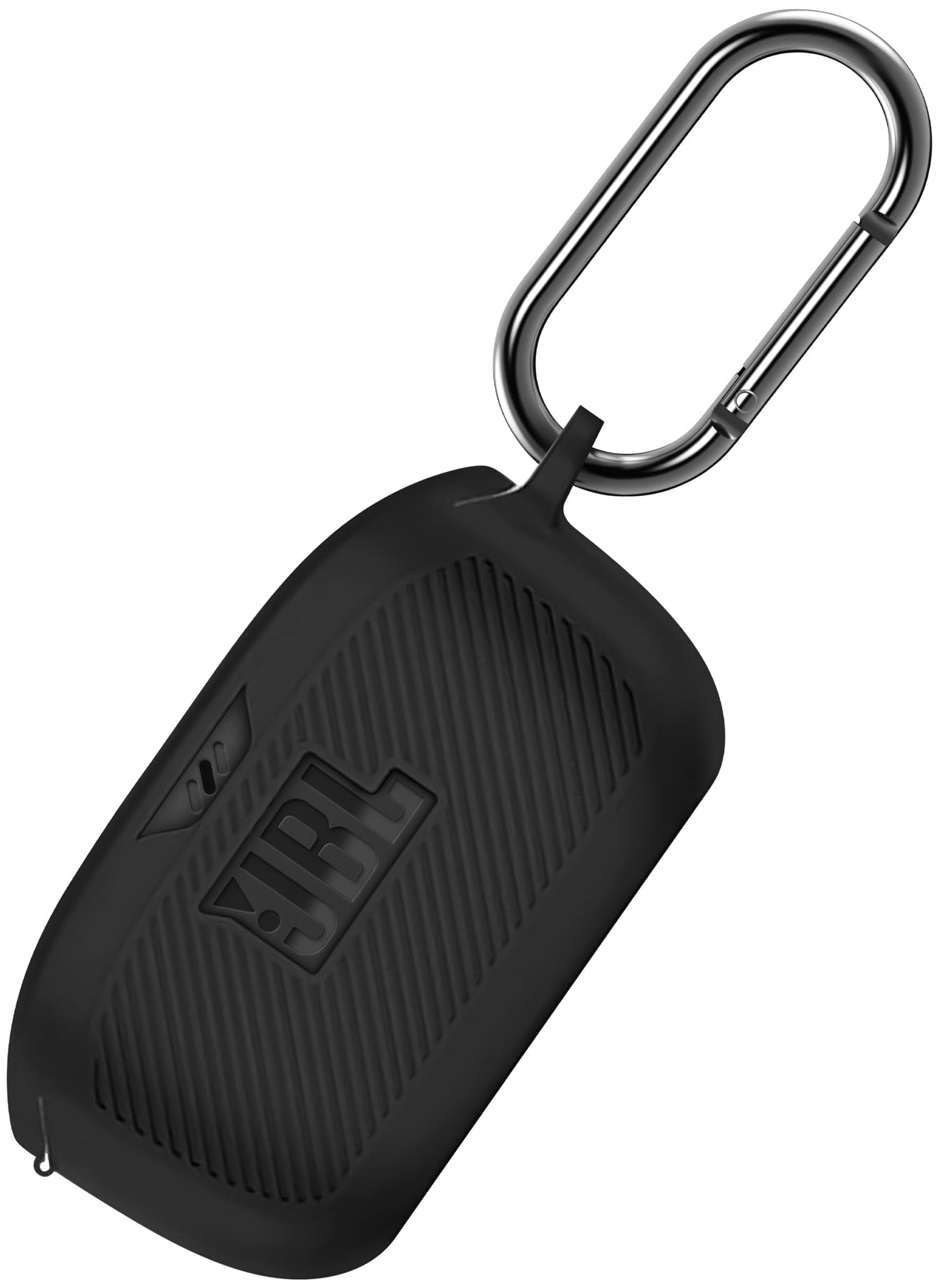 Geiomoo Silicone Case for JBL Vibe Buds 2, JBL Vibe Buds, Protective Cover with Carabiner (Black)