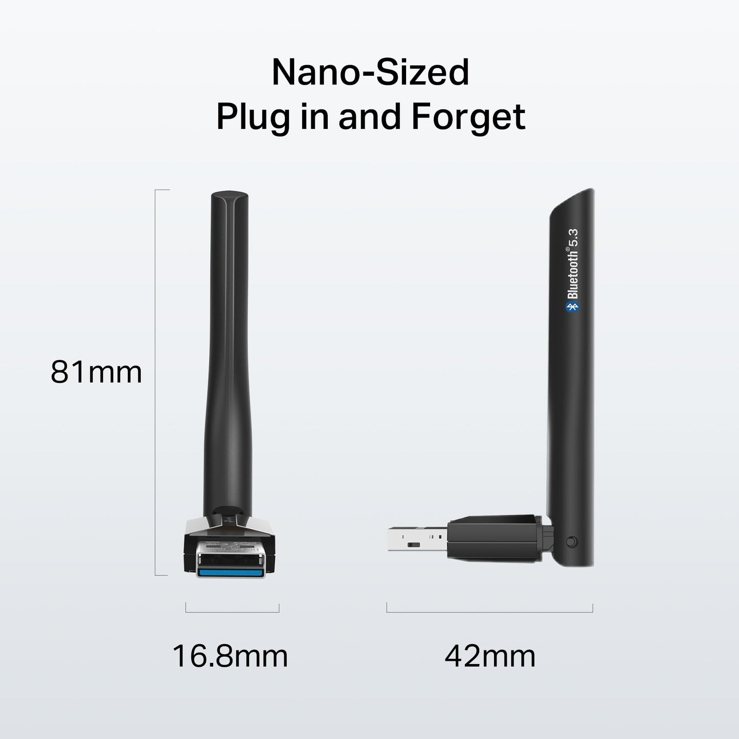 TP-Link USB Bluetooth Adapter for PC, Bluetooth 5.3 Long Range Receiver, Plug and Play, Adjustable Antenna, Supports Windows 11/10/8.1/7 for Desktop