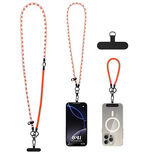 HOMEPAC 3 in 1 Cell Phone Lanyard, Detachable and Adjustable Mobile Phone Strap, Anti-Theft and Anti-Slip Design, Suitable for Most Smartphones
