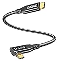 40Gbps USB 4 High Speed Data Transfer Cable[2FT], Right Angle USB C for Thunderbolt 4 Cable, USB C Monitor Cord 8K/4K UHD Display, 240W Fast Charging