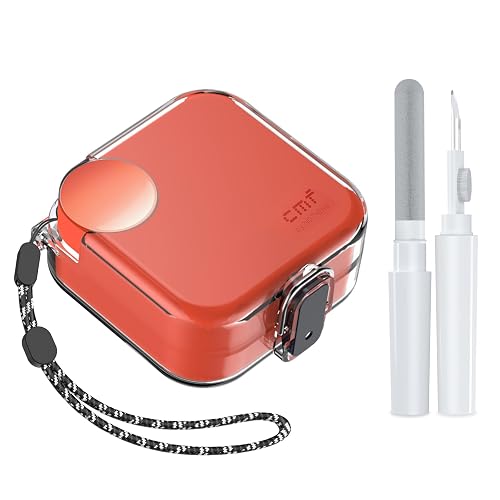 [with Safety Lock] Compatible with CMF Buds/CMF Buds 2a Case Cover, Full Body Shockproof Hard PC Protective Case with Lanyard & Cleaner Kit