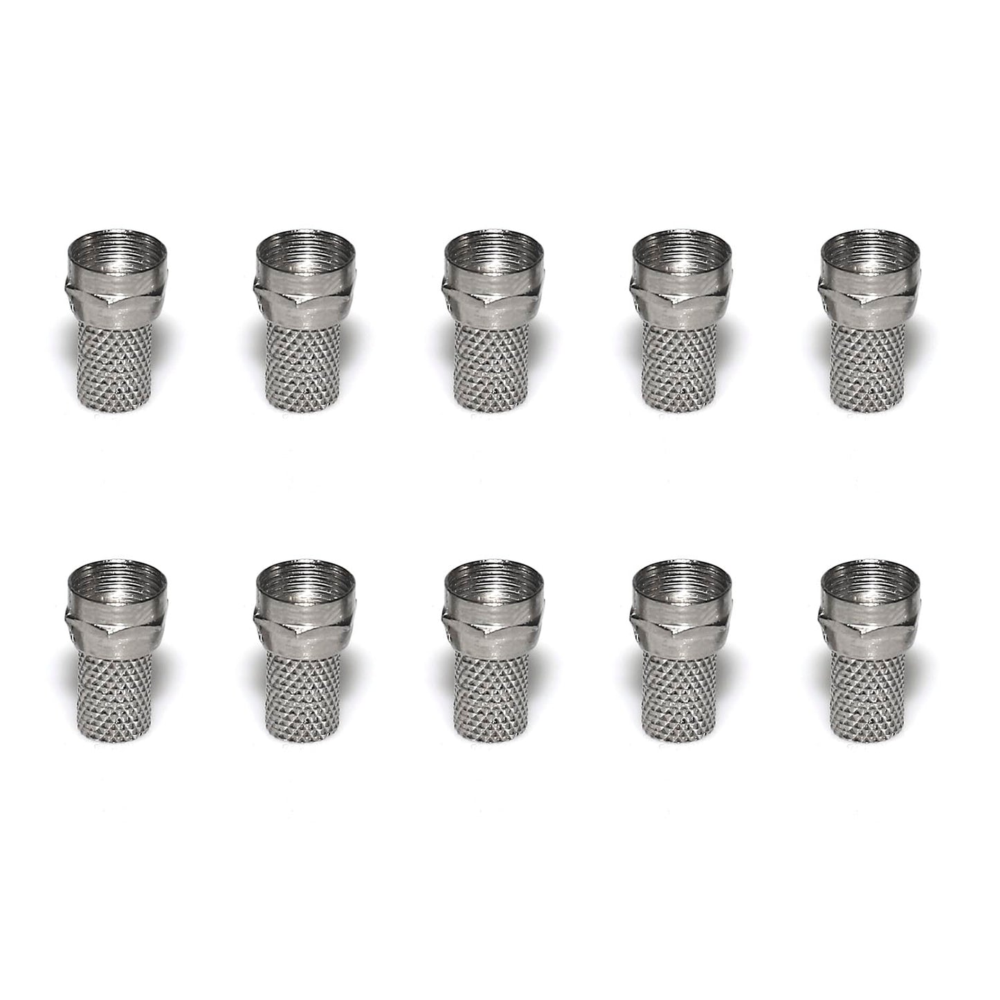 UHANGETH F Type Coaxial Cable Screw On Connector Twist On Type Fitting for RG6 Coax Adapter Plug (100 Pack)