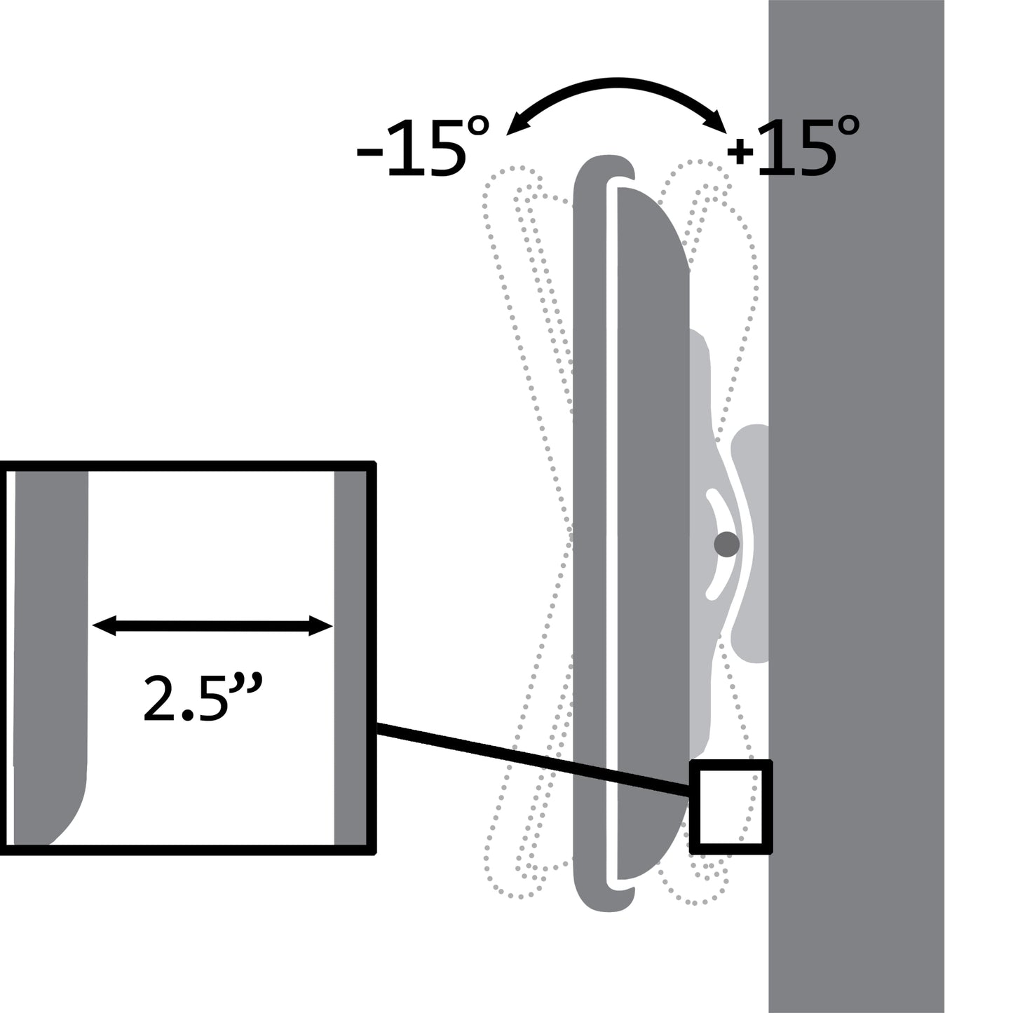 2xhome Universal Flat No Arm Tilt Up Down Adjustable Wall Bracket Compatible with Samsung Vizio Panasonic Sharp Sony LG Flat Panel 32 37 38 40 42 44