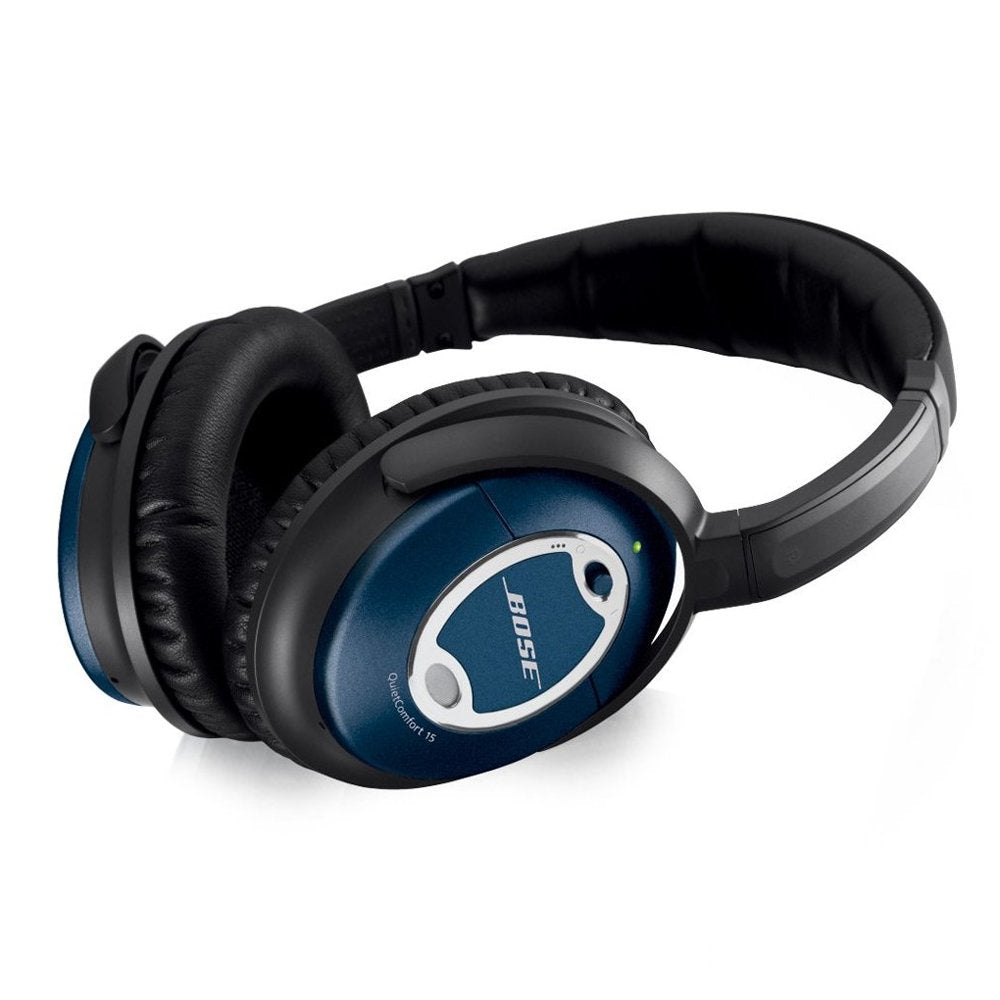 Bose® QuietComfort® 15 Acoustic Noise Cancelling® Headphones -Limited Edition Blue (Renewed)