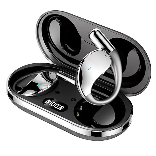 YOLAXGA Open Ear Headphones,Ows Hanging Earphones 5.4 Bluetooth,Wireless Earbuds Bluetooth Headphones,BT 5.4 Earphones,Wireless Earbuds (Black)