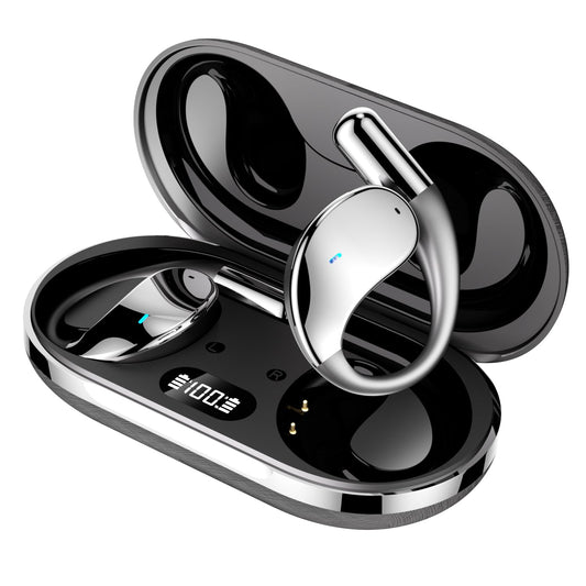 YOLAXGA Open Ear Headphones,Ows Hanging Earphones 5.4 Bluetooth,Wireless Earbuds Bluetooth Headphones,BT 5.4 Earphones,Wireless Earbuds (Black)