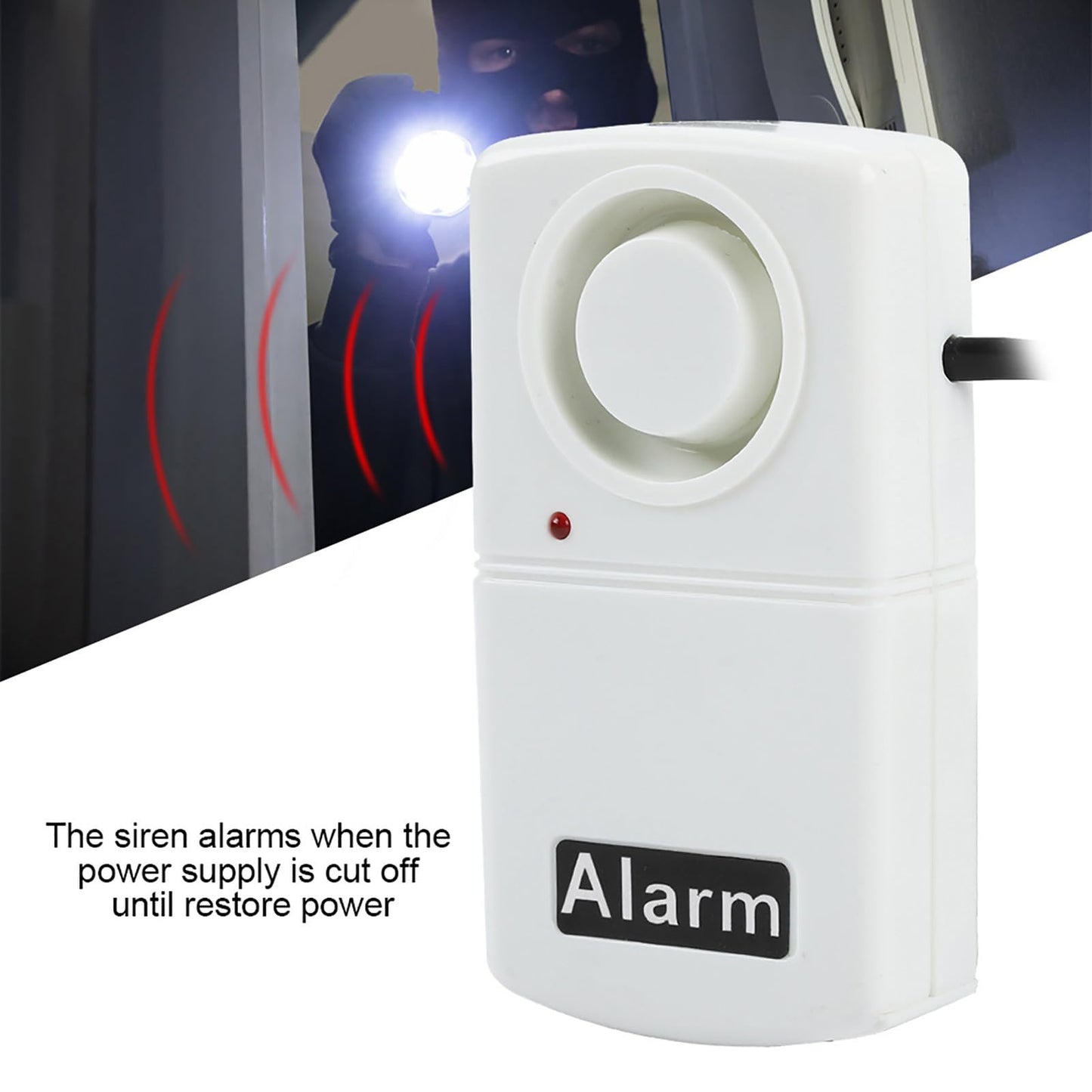 Smart LED Power Failure Alarm 120db Warning Siren with Mute Switch for Home & Office Emergency Preparedness