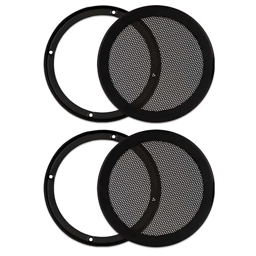 Goldwood Sound, Inc. Monitor Subwoofer Part, Heavy Duty Steel Mesh Snap On Woofer Grills for 6.5" Speakers 2 Grill Pack (SG-M6-2)