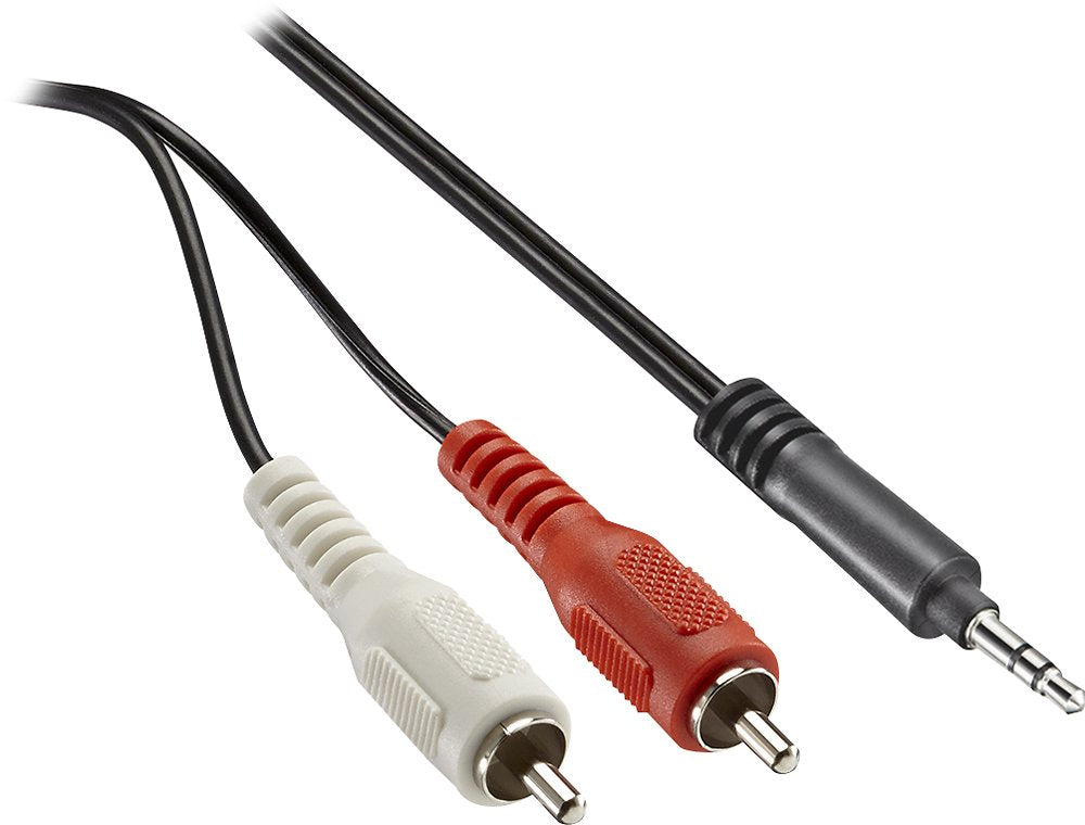 Insignia - 6' 3.5mm Mini-to-RCA Stereo Audio Cable - Black