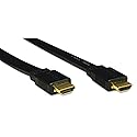 Tripp Lite High Speed HDMI Flat Cable, High-Definition Video 4K x 2K, Digital Video with Audio (M/M), Black, 3-ft. (P568-003-FL)