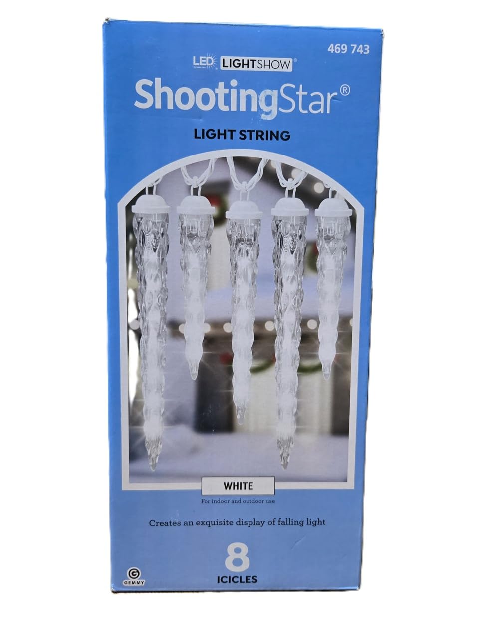 Gemmy 85687 Shooting Star Light String, 7, 9, & 11" Icicle Cover Shootingstar Light String, 7, 9, & 11" Icicle