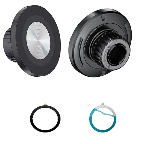 ThtRht Car Phone Holder Mount Replacement Magnetic Base with 17mm Ball Head Socket Joint for iPhone Magsafe Case 15 14 13 12 Cell Phone Clip Rotation