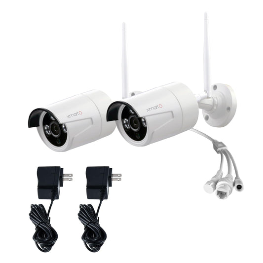 xmartO WB2024-W 2K 3MP Super HD WiFi Home Security Camera with Built-in Microphone (add-on Camera with 3.6mm Lens?Pack of 2, Requires 5MP NVR to Work)