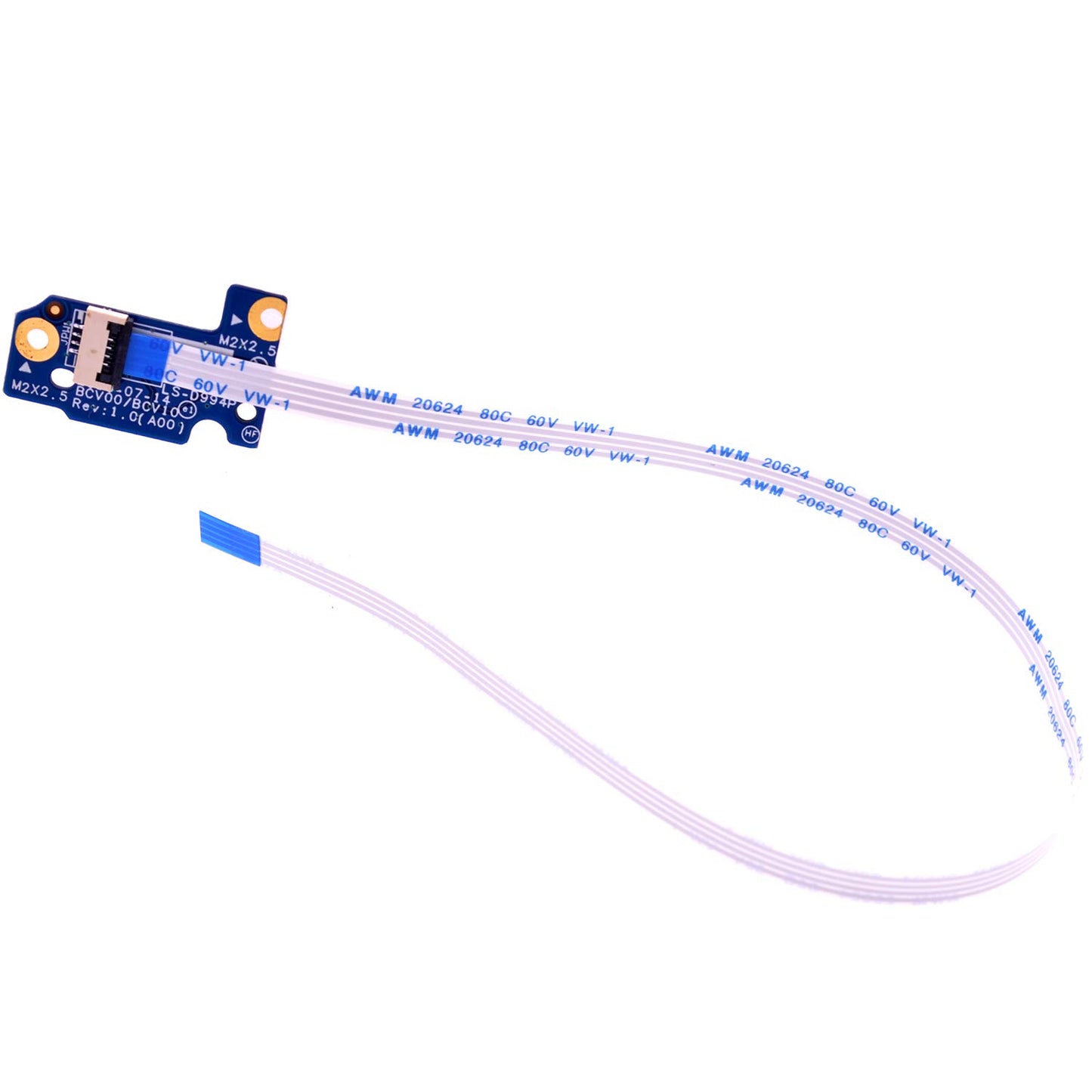 Deal4GO New Power Button Board with Ribbon Cable Replacement for Dell Inspiron 15 7566 7567 P65F BCV00/BCV10 WDRC4 LS-D994P