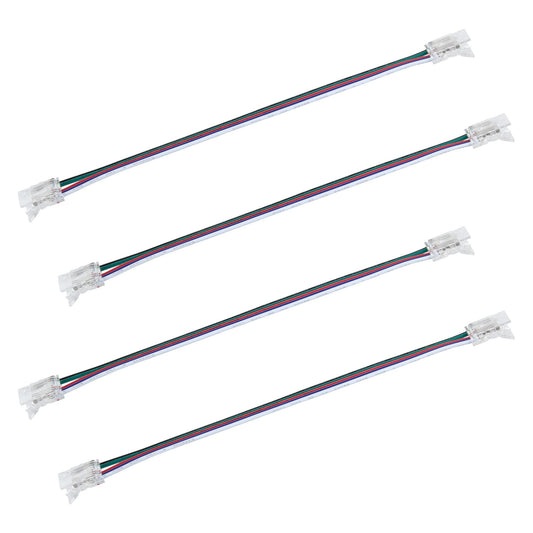 Armacost Lighting 5 Pin COB RGB+W 6" Tape to Tape LED Strip Light Connectors, 4 Pack 761620
