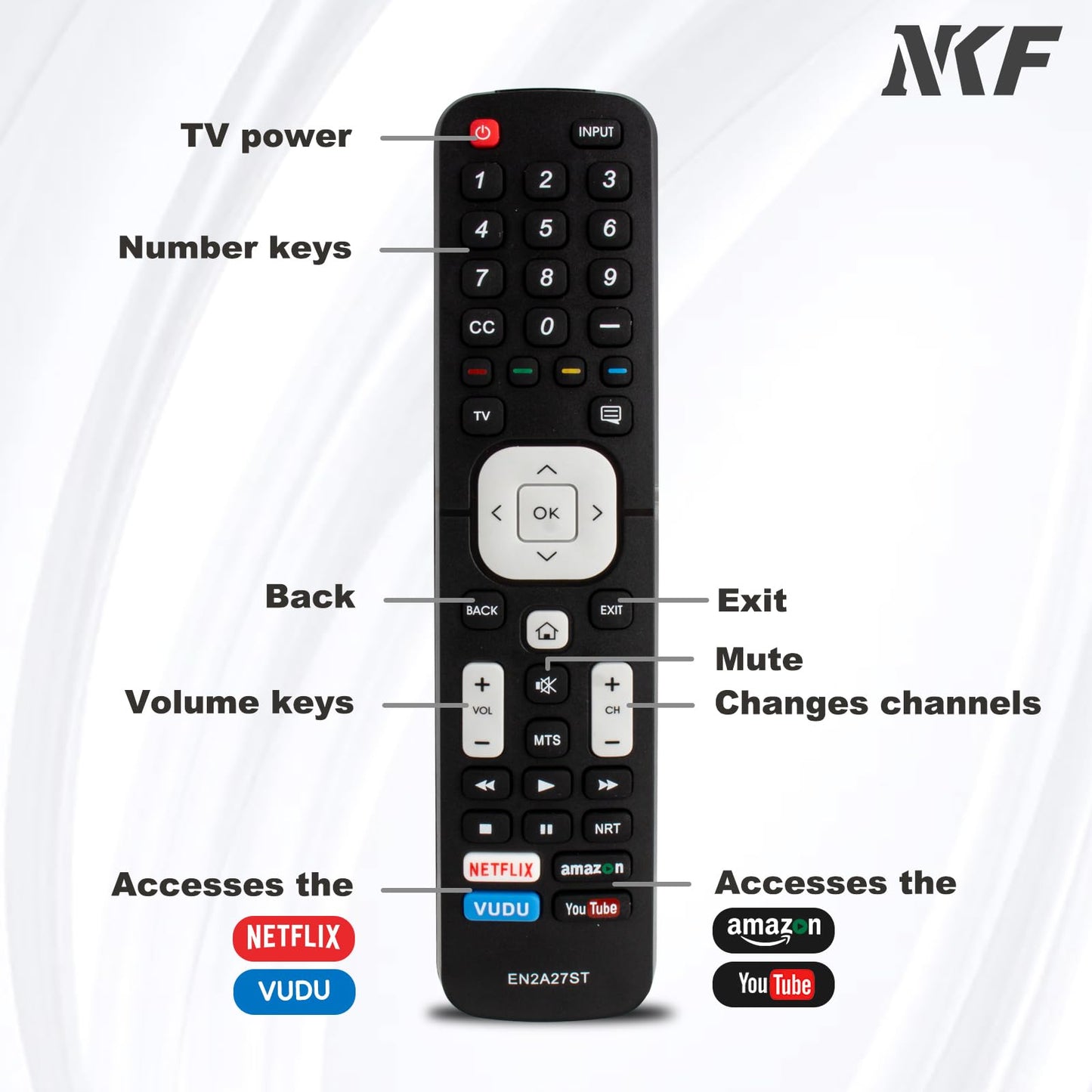 EN2A27ST Universal Remote Control for Sharp TV Remote Replacement LC55P5000U LC-55P5000U LC55Q620U LC-55Q620U LC60P6000U LC-60P6000U LC-32Q5000U