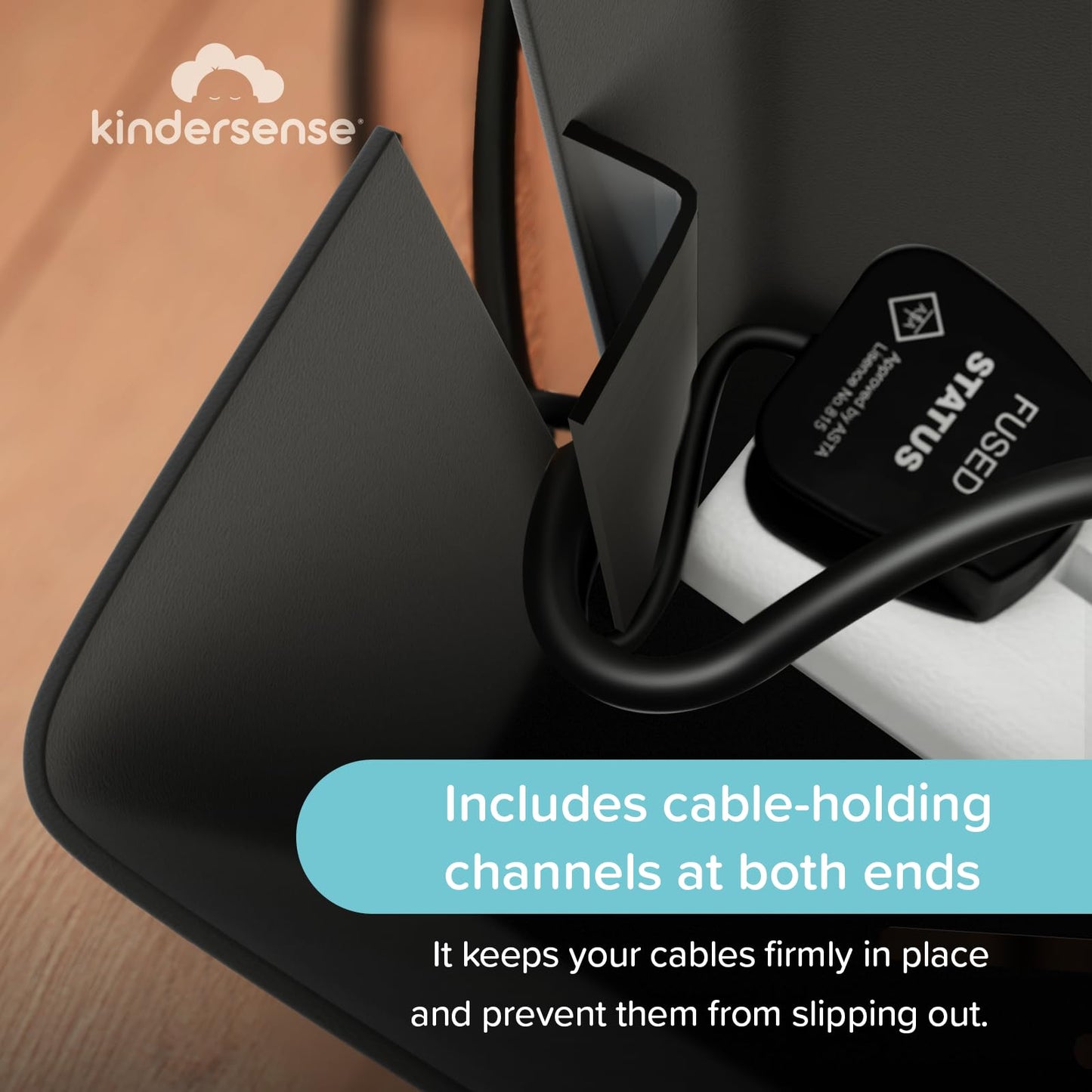 KinderSense® Cable Management Box - Cord Organizer with Child Proof Lock - Cord Hider to Conceal Wires,Power Strips from TV,Computer,Desk and Babies