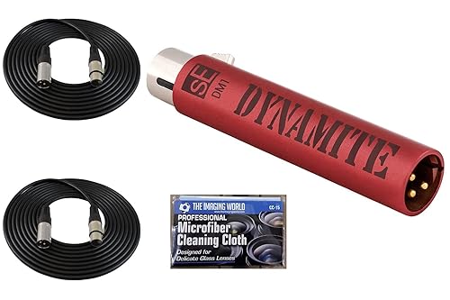 sE Electronics DM1 Dynamite Active Inline Microphone Preamplifier with Two 10' XLR Cables Bundle
