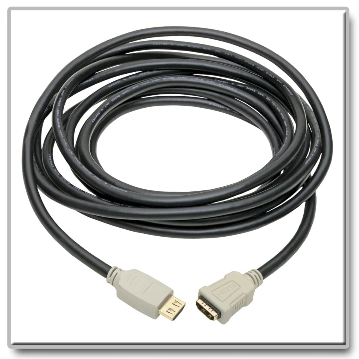 Tripp Lite High Speed 4K HDMI 2.0b Extender Cable with Gripping Connectors (M/F), Black, 15 ft. (P569-015-2B-MF)