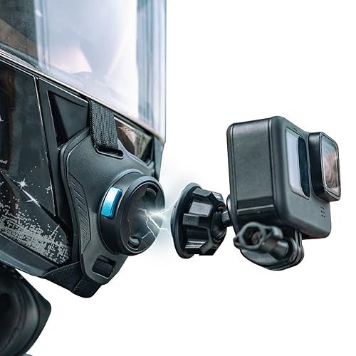 SUREWO Magnetic Motorcycle Helmet Chin Strap Mount for Go Pro, Magnetic Dirt Bike Helmet Mount Compatible with Go Pro Hero 13,12,11,10, 9, 8, 7, 6