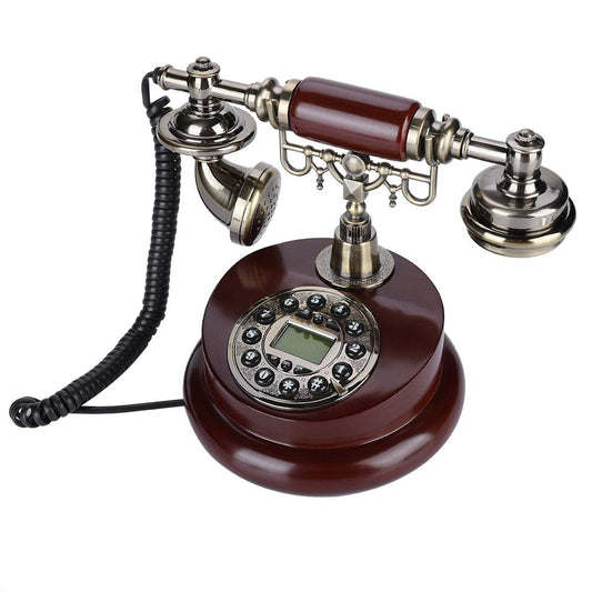 Retro Landline Telephone Vintage Antique Corded Telephones Land Line Line Powered/DTMF Telephone Pause Redial, for Home, Office, etc