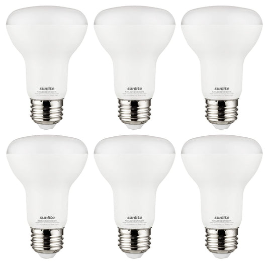 Sunlite LED 90 CRI R20 Recessed Light Bulb, 8 Watts (50W=), 525 Lumens, Dimmable, Medium Base (E26), Wide 110° Beam Angle, Title-20 Compliant, UL
