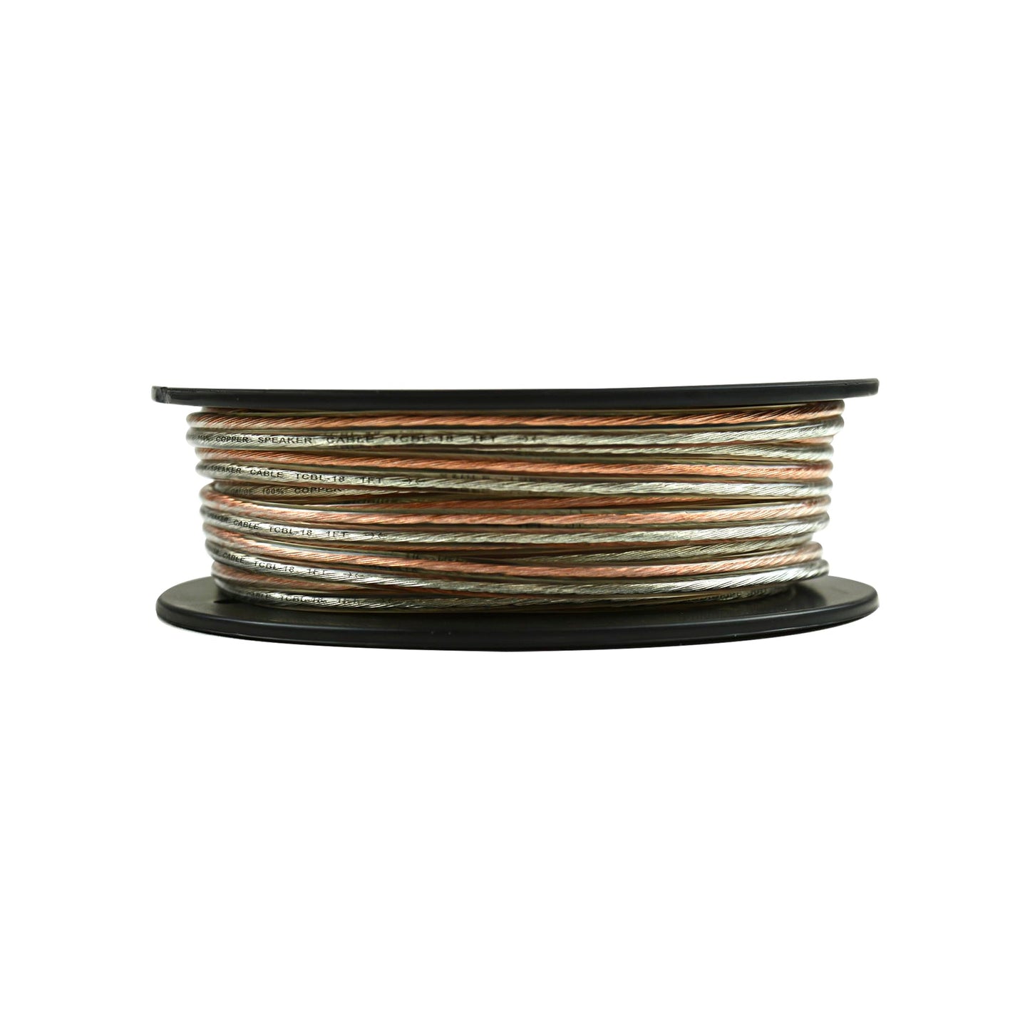 AudioPipe TCBL 100 Percent Copper Series Speaker Wire Roll - Clear PVC Jacket (18 AWG, 50 Feet)