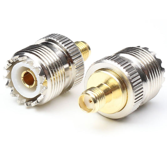 ANHAN SMA Female to UHF Female Connector Pl259 Female Coax Connector Two Way Ham CB Radio Connectors SO239 Female Adapter for BAOFENG UV-5R Series