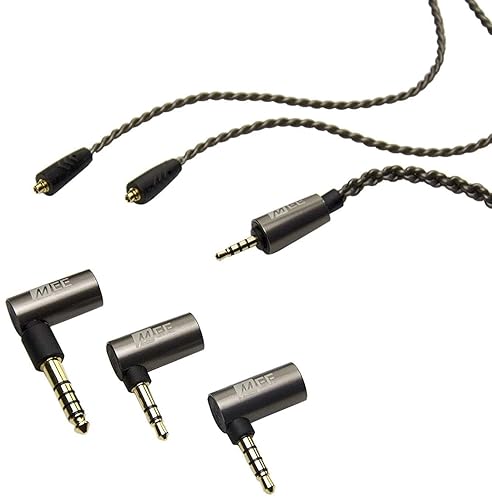 MEE audio Universal MMCX 2.5mm Balanced Audio Cable with 3.5mm Balanced, 4.4mm Balanced, and 3.5mm Stereo Adapter Set for Astell&Kern, FiiO, Sony…