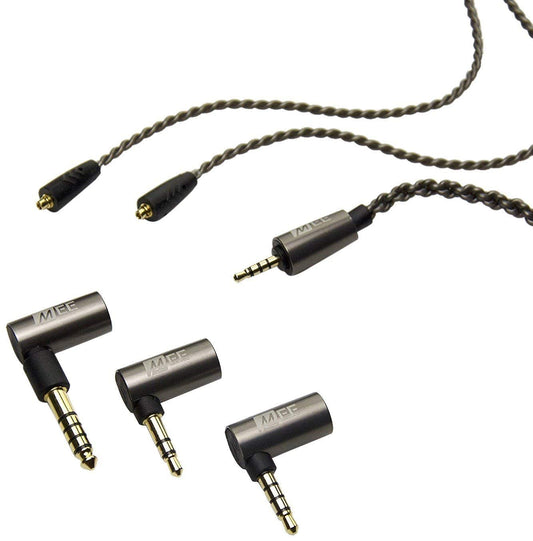 MEE audio Universal MMCX 2.5mm Balanced Audio Cable with 3.5mm Balanced, 4.4mm Balanced, and 3.5mm Stereo Adapter Set for Astell&Kern, FiiO, Sony…