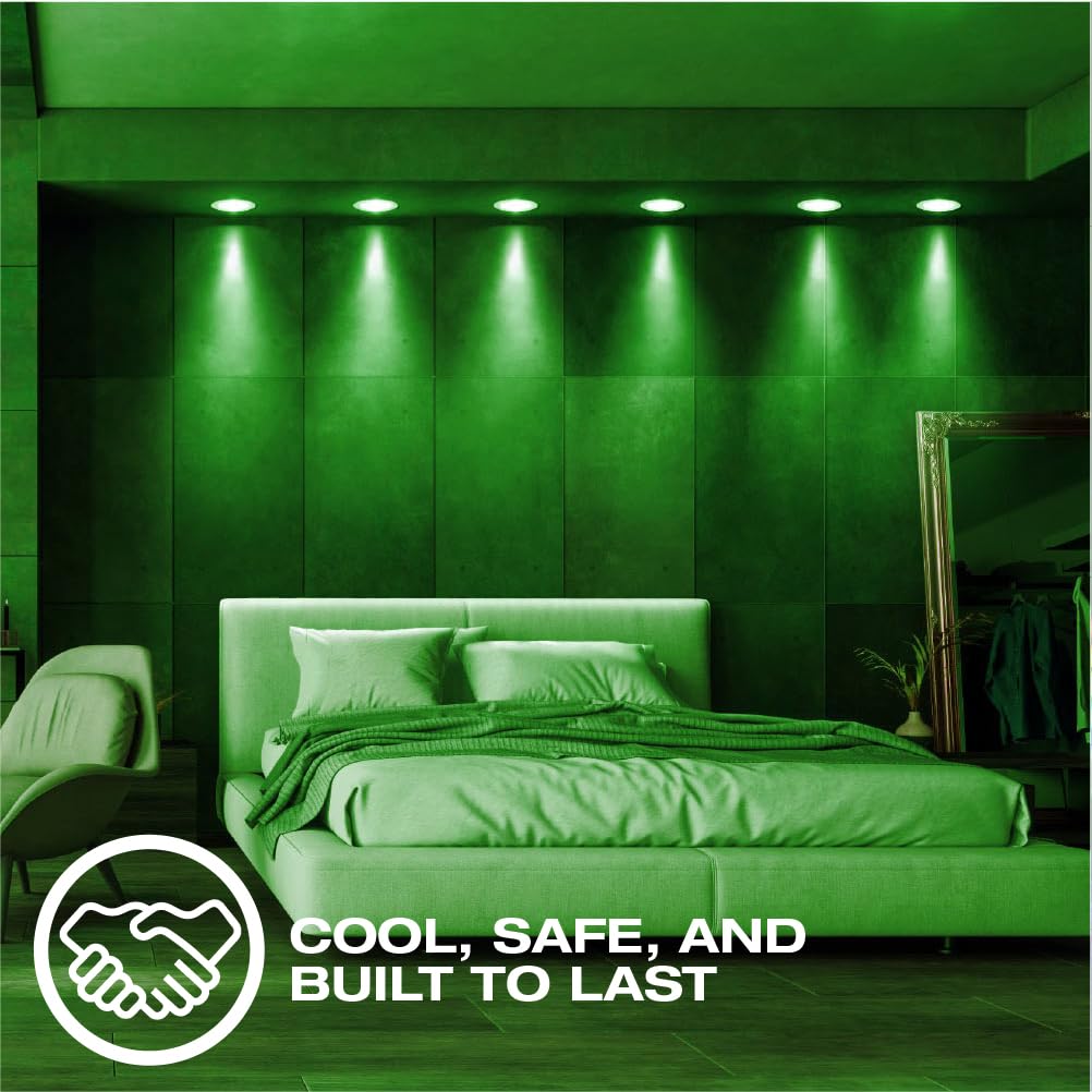Sylvania LED Color Changing Light Bulb, Red/Blue/Green/Yellow/White, 2700K/5000K, RGBW Colored Light Bulbs, 8W, BR30, E26 Medium Base - 1 Pack (42637)