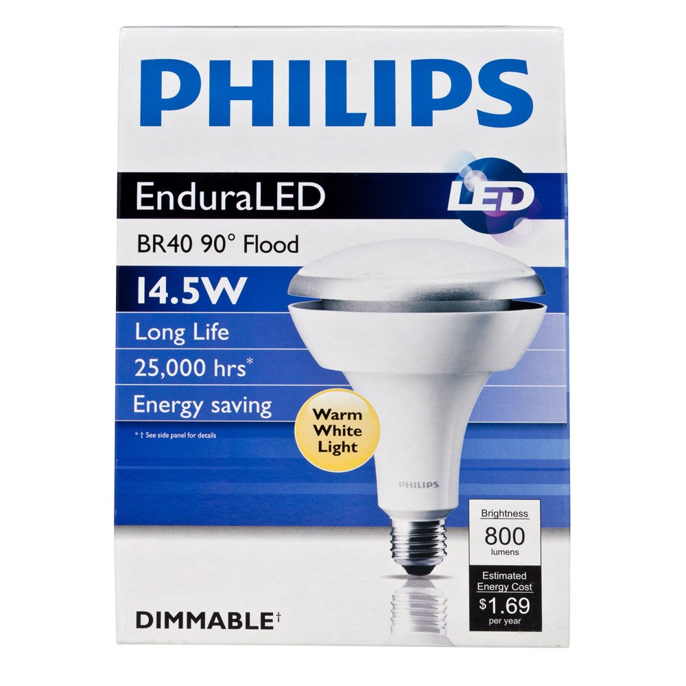 Philips 420562 14.5-watt 75-wattAirFlux LED BR40 Warm White Flood Light Bulb, Dimmable