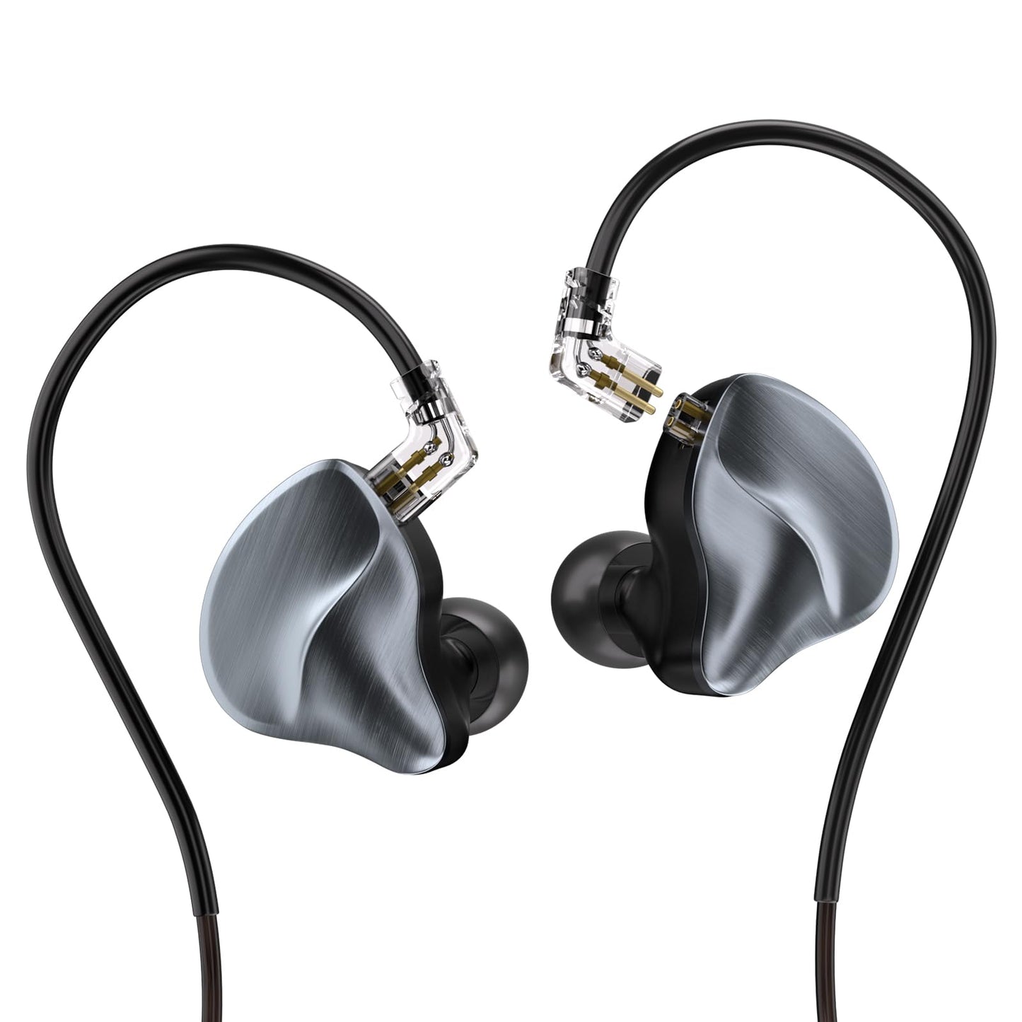 MAXAUX in Ear Monitors Earphones Wired IEM Headphones Without Microphone,1DD+1BA HiFi Bass,4N OFC Detachable Cable,Noise Isolating Earbuds
