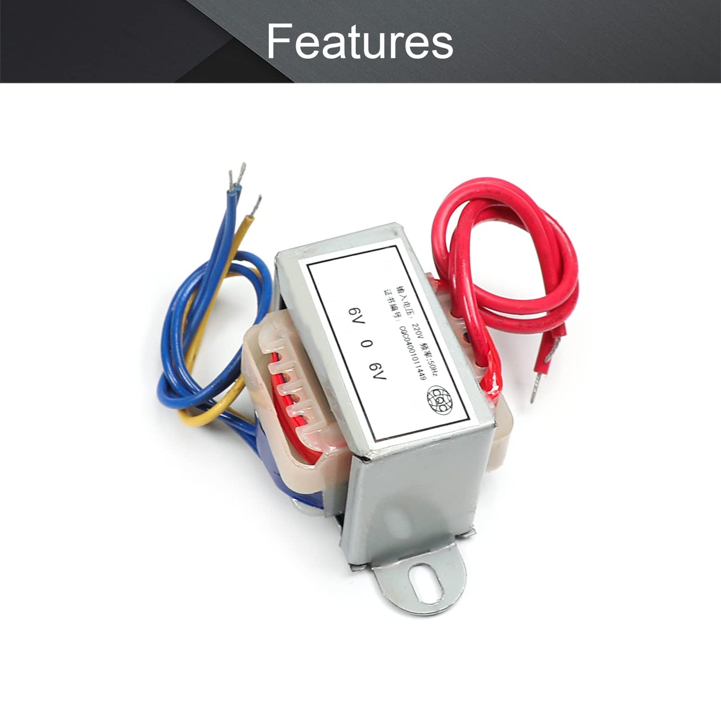 Fielect Power Transformer Double Phase Input AC 220V 50Hz to Output AC 6V 5W Control Transformer for Lighting Power Supplies, Audio Equipment etc.…