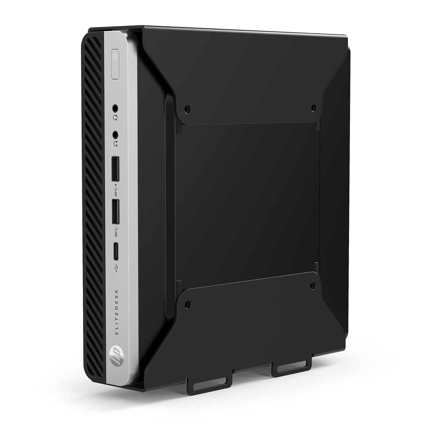 HumanCentric VESA Mount Bracket for HP Desktop Mini, ProDesk and EliteDesk - Under Desk, Wall and Arm Mounting Kit with Power Adapter Holder