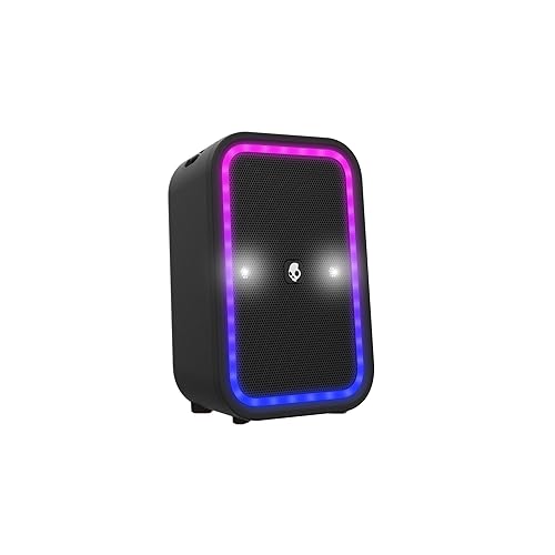 Skullcandy Stomp Bluetooth Speaker - IPX7 Waterproof Wireless Portable Speaker, with LED Lightshow & Strobe Modes, 12 Hour Battery, Multi-Link,