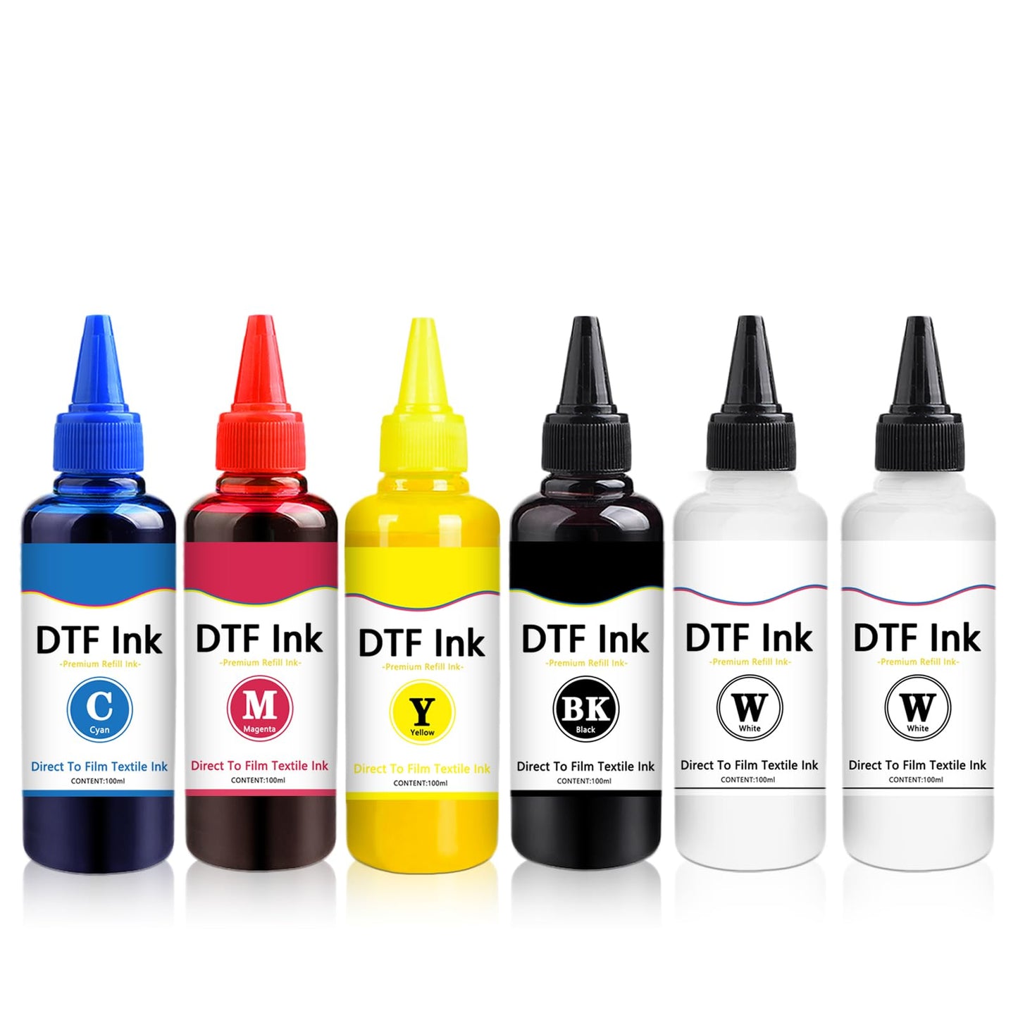 YOUEXPERT DTF Ink Premium Heat Transfer Ink Conversion Kit Refill for Epson L1800, R2400, L800, 1430, P400, P800, R2000, XP-15000 All DTF Printers