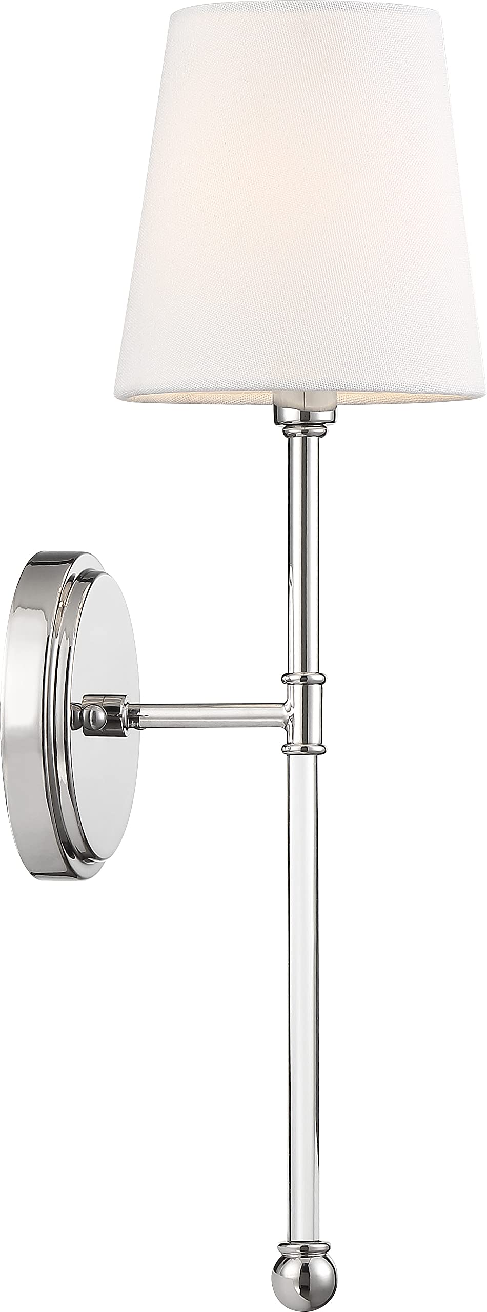 Nuvo 60/6688 Olmsted 1 Light Wall Sconce, Polished Nickel Finish