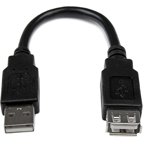 6in USB 2.0 Extension Adapter Cable A to A - M/F