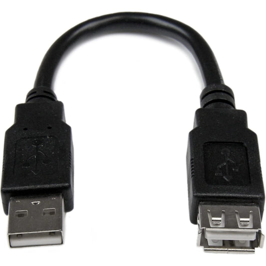 6in USB 2.0 Extension Adapter Cable A to A - M/F