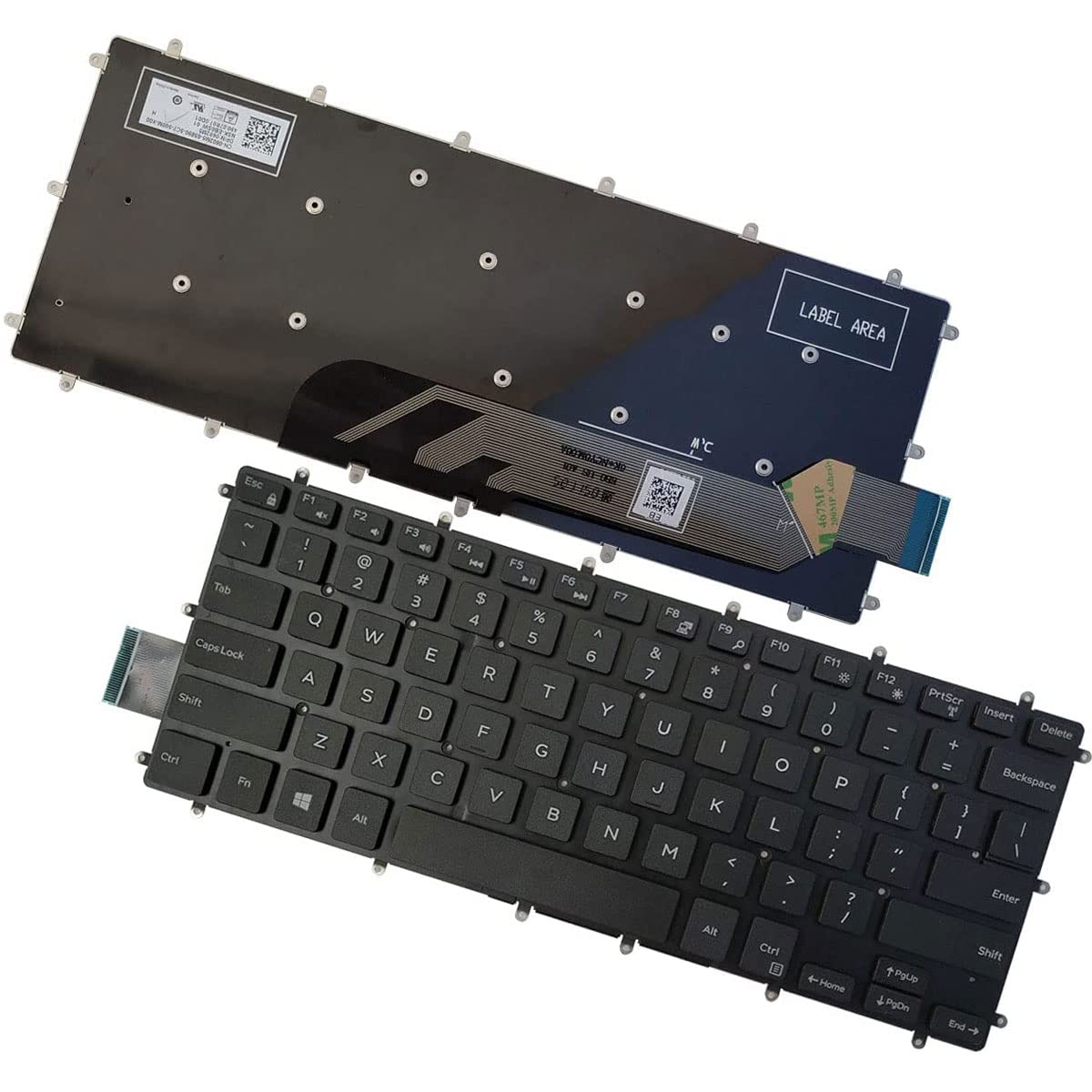Laptop Replacement Keyboard Compatible for Dell Inspiron 14 7460 7466 7472 7467 Latitude 13 2 in 1 3379 3490 0H4XRJ US Layout No Backlit
