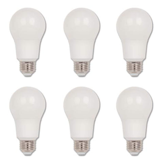 Westinghouse 5077100 9 Watt (60 Watt Equivalent) Omni A19 Dimmable Cool White LED Light Bulb, Medium Base (6 Pack)
