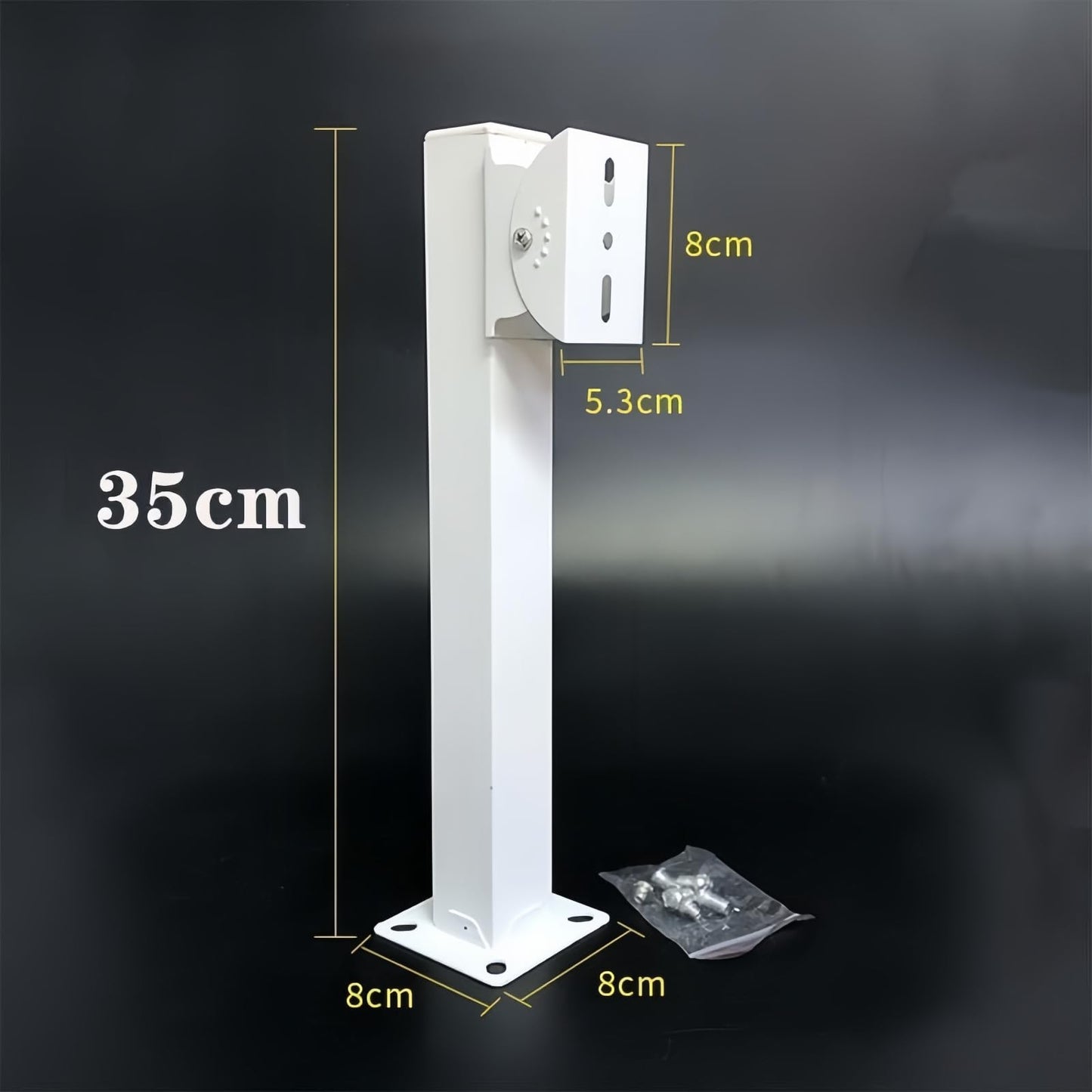 GledeYeTec 13.8" Alloy Security Camera Mount Bracket - 180° Adjustable Indoor/Outdoor Wall Ceiling Holder with Cable Management for CCTV/IP