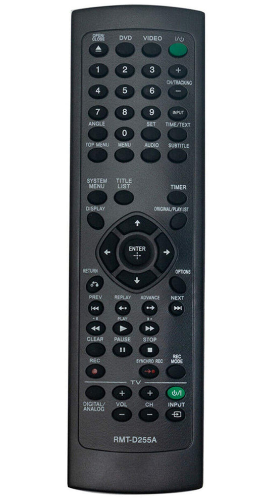 New RMT-D255A Replace Remote Control Compatible with Sony VCR DVD RDR-RDRVX535 RDRVX560VX535 RDR-VX560
