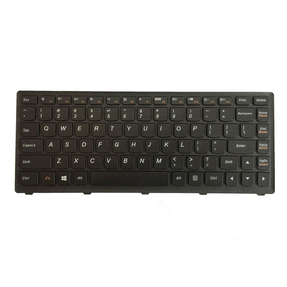Laptop Replacement Keyboard Fit Lenovo IdeaPad S400 S400T S400U S300 S405 S40-70 S400-IFI S400-ITH M30-70 US Layout with Frame (Black)