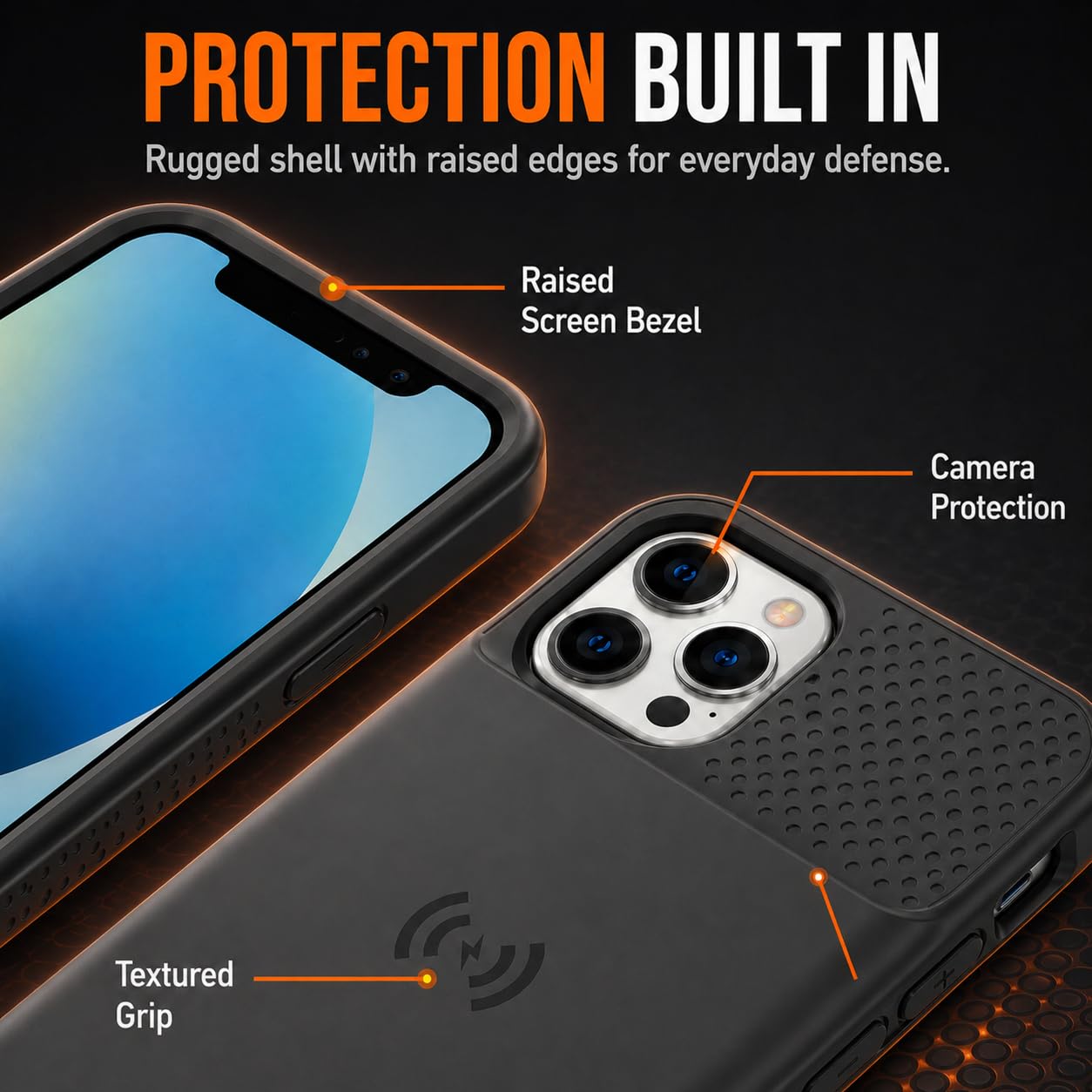 Alpatronix Battery Case for iPhone 12 Pro Max / 13 Pro Max, Slim Portable Protective Extended Charger Cover with Wireless Charging, Lightning Input