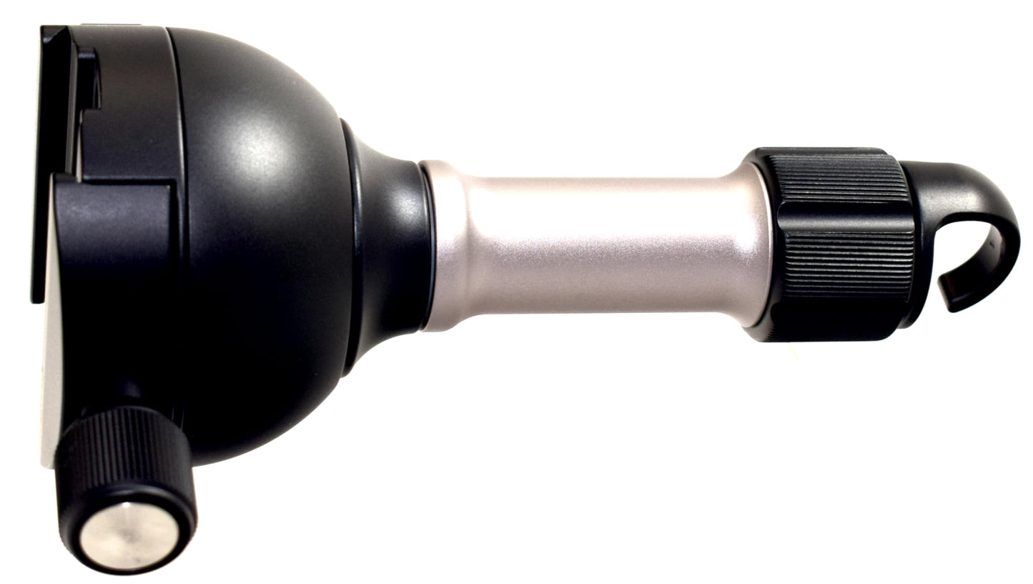 Desmond DHB-75LC 75mm Leveling Half Ball Adapter for Video Bowl Tripod Long Handle + Arca Compatible Clamp + Bubble Level + Sandbag Hook