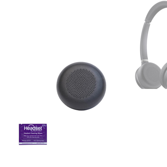 Updated Earpad Cushion for Yealink WH62, WH66, UH36 and YHS36, 1 Pack with Headset Advisor Wipe