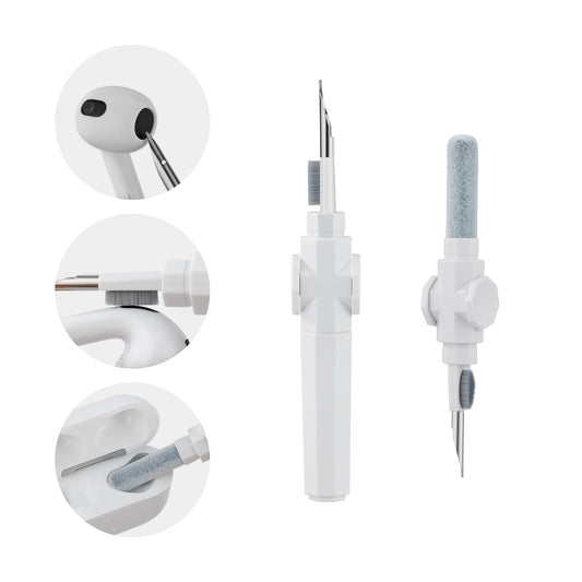 360° Rotating Cleaner Kit for Airpods Pro 1 2 3 Multi-Function Cleaning Pen with Soft Brush Flocking Sponge for Bluetooth Earphones Case Cleaning