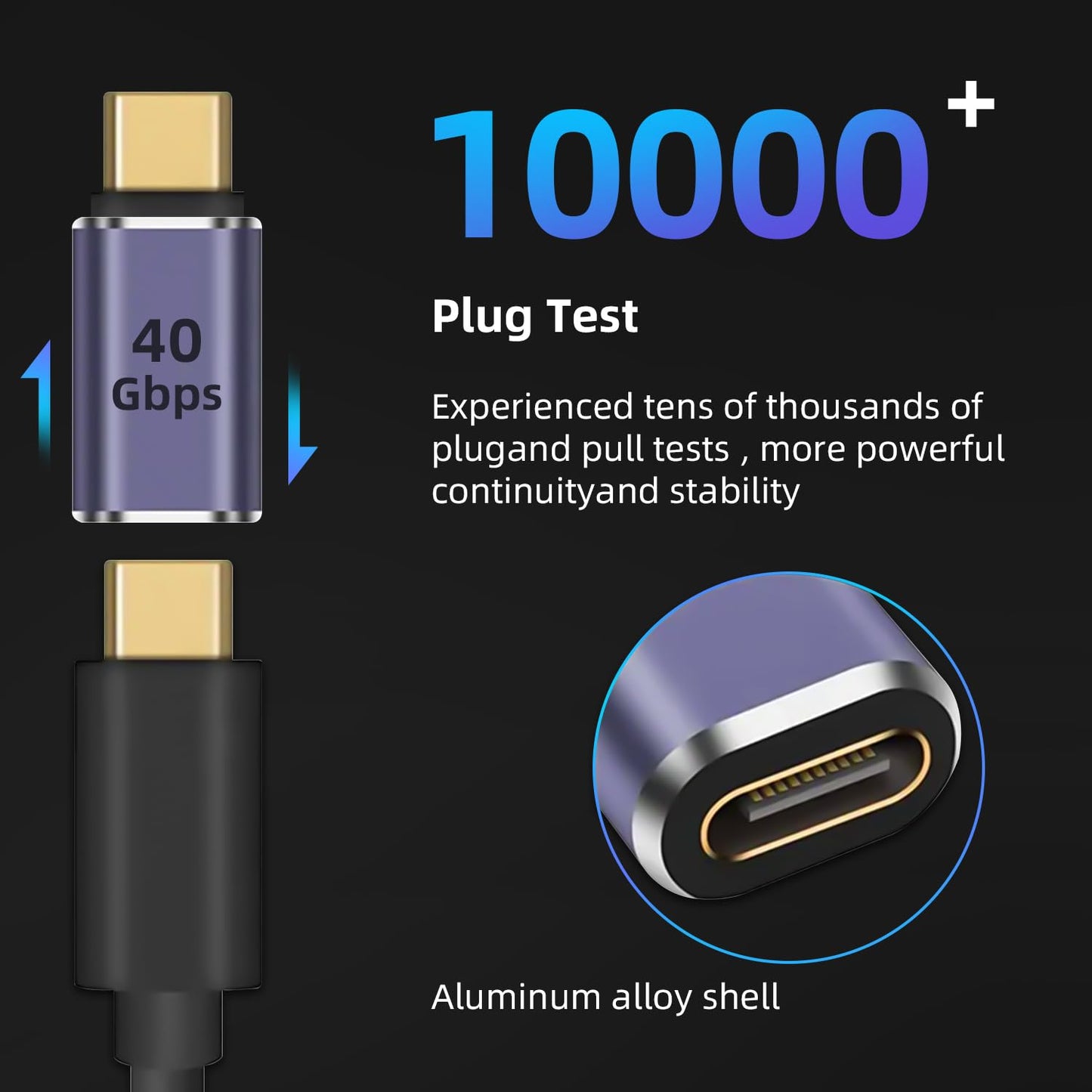 THAMBA USB C Extender Adapter 40Gbps, 8K 60Hz USB C Male to Female Extension Adapter,USB Type-C Male to Female Extender PD 100W Fast Charging USB 4…